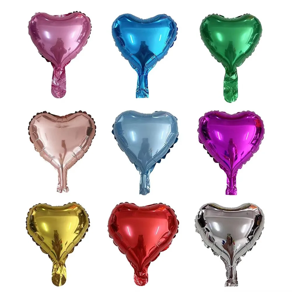 10pcs 10inch heart love aluminum foil balloon baby shower child birthday party wedding decor supplies air balloons Globos