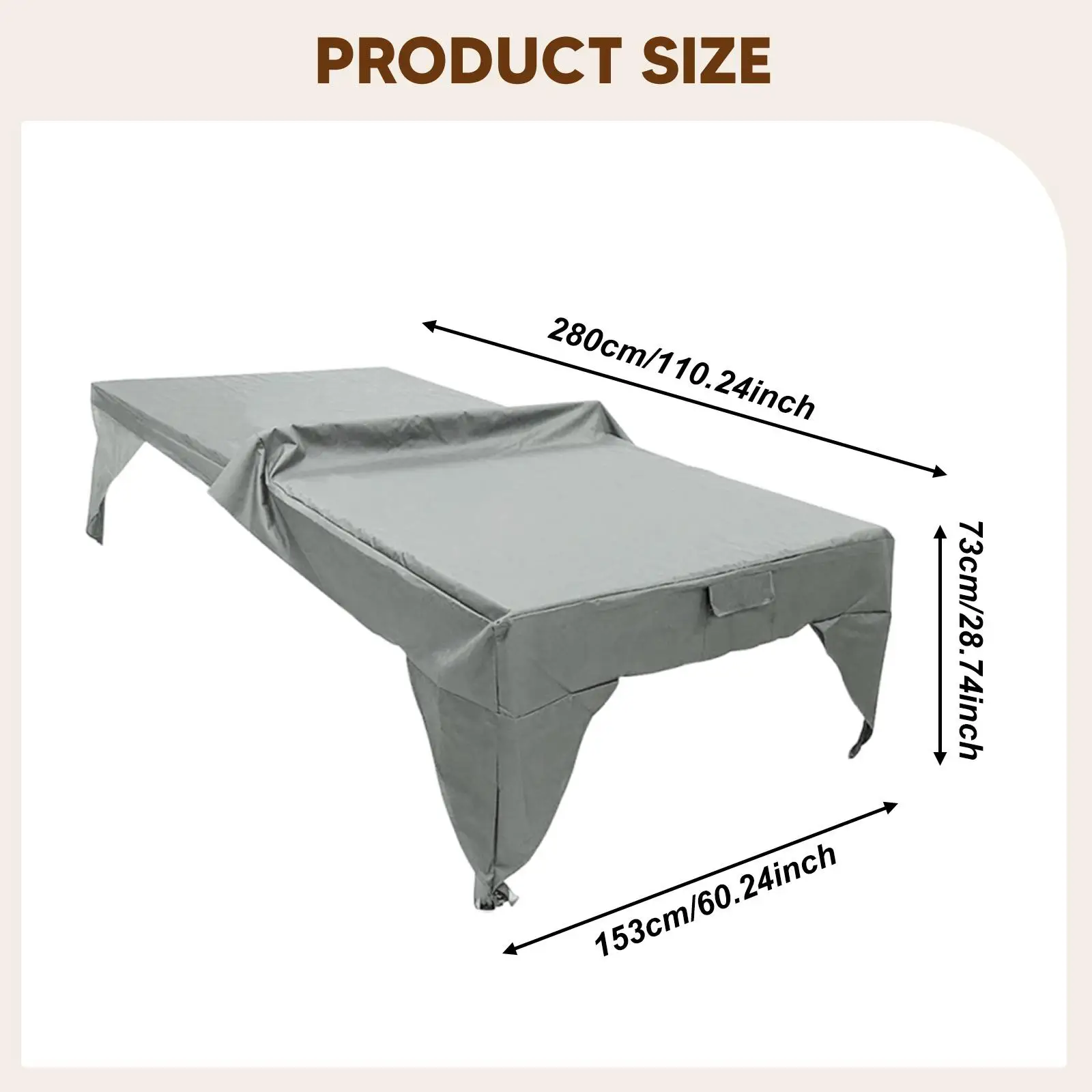 Pong Table Cover Water Resistant 600D Oxford Fabric Dust Guard Sheet