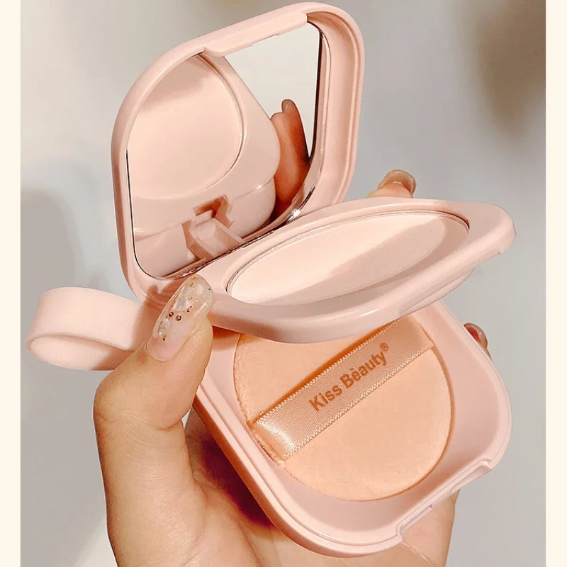 

Translucent Makeup Loose Powder Setting Powder Foundation Sweatproof & Oil Dark Foundation Concealer Powder Puff and Mirror