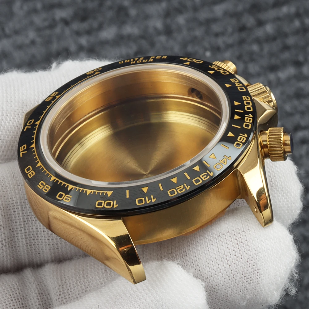 40mm VK63 Stainless Steel Watch Case Chronograph Men's Watch Accessories Suitable for VK63 VK64 Quartz Movement 29mm Dial