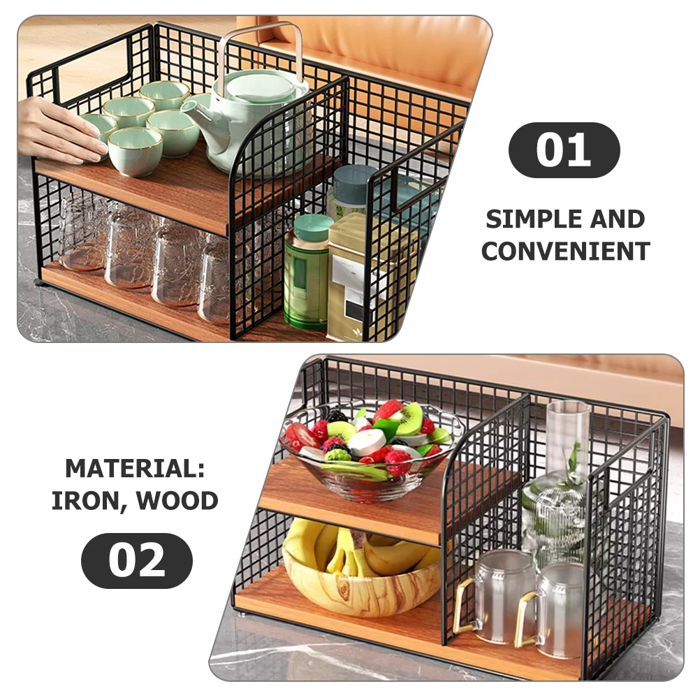 

Bathroom Countertop Organizer 2 Tier Double Layer Storage Rack for Bathroom Kitchen Bedroom Desk Toiletry Storage Shelf