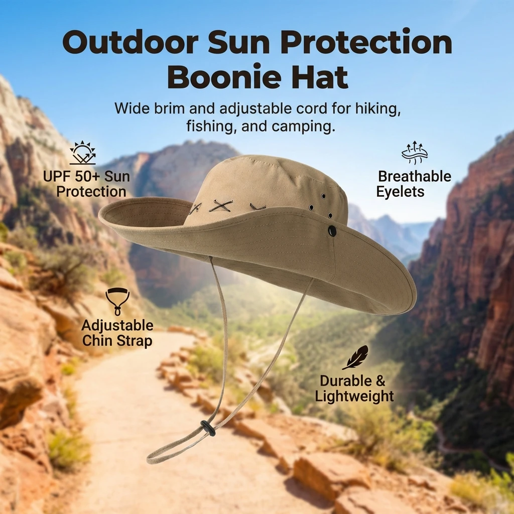 Sombrero Pesca Mujer Ala Ancha – Vaquero Vintage con Protección UV - imagen 2