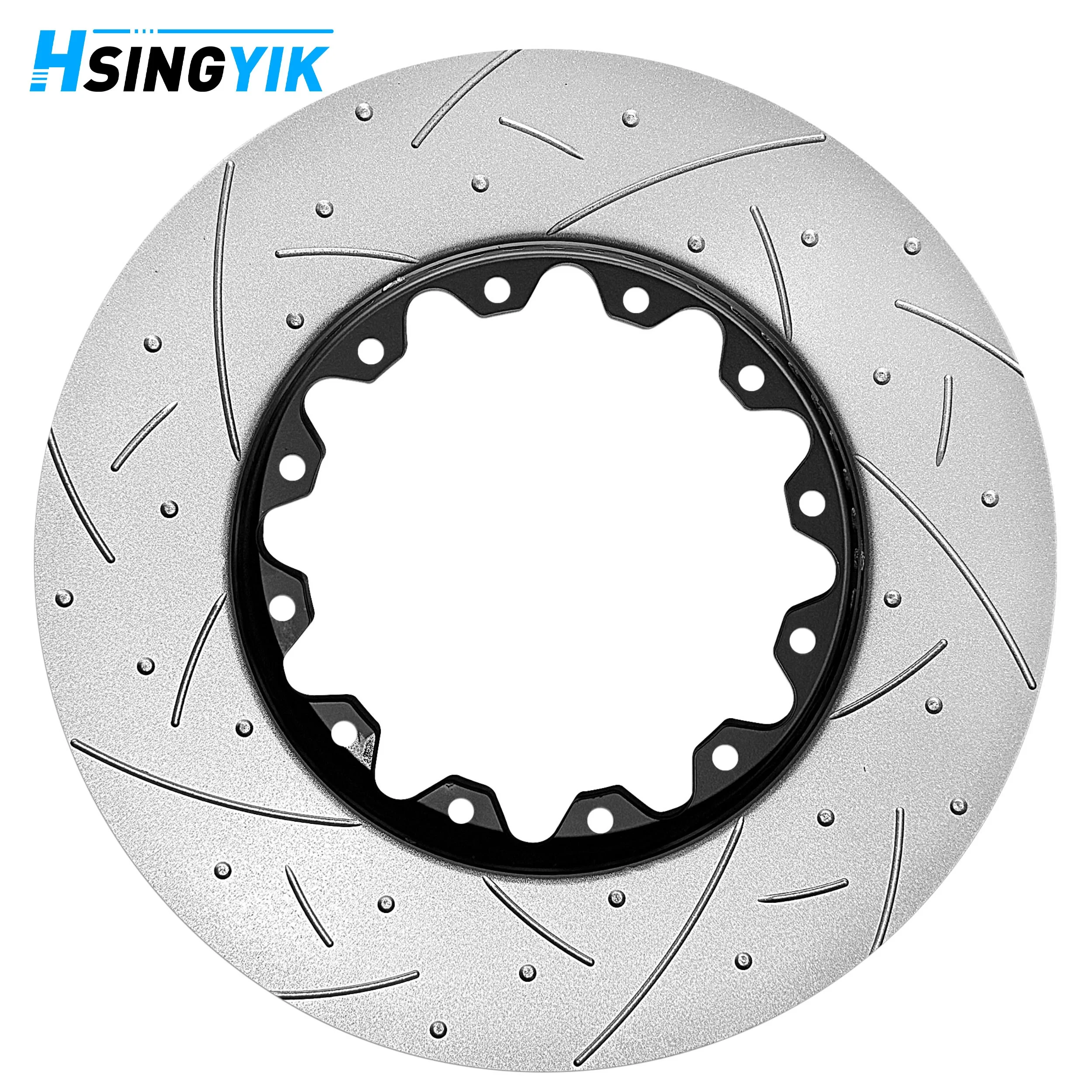 Universal Custom Size 2-Piece Floating Brake Disc 330mm 355mm 356mm 360mm Groove Dill for Cars