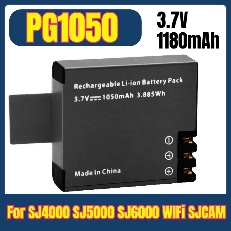 

3.7V 1180mAh PG1050 Camera Batteries for SJ4000 SJ5000 SJ6000 WIFi SJCAM Sport Action Camera DV SJ