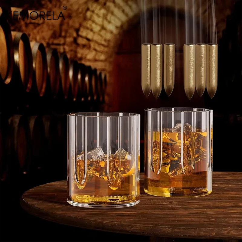 KEMORELA Revolver Glazen Karaf Whisky Glas Set Wijndispenser Bar Drinkcontainer Glazen Fles Prachtige mannen Geschenken