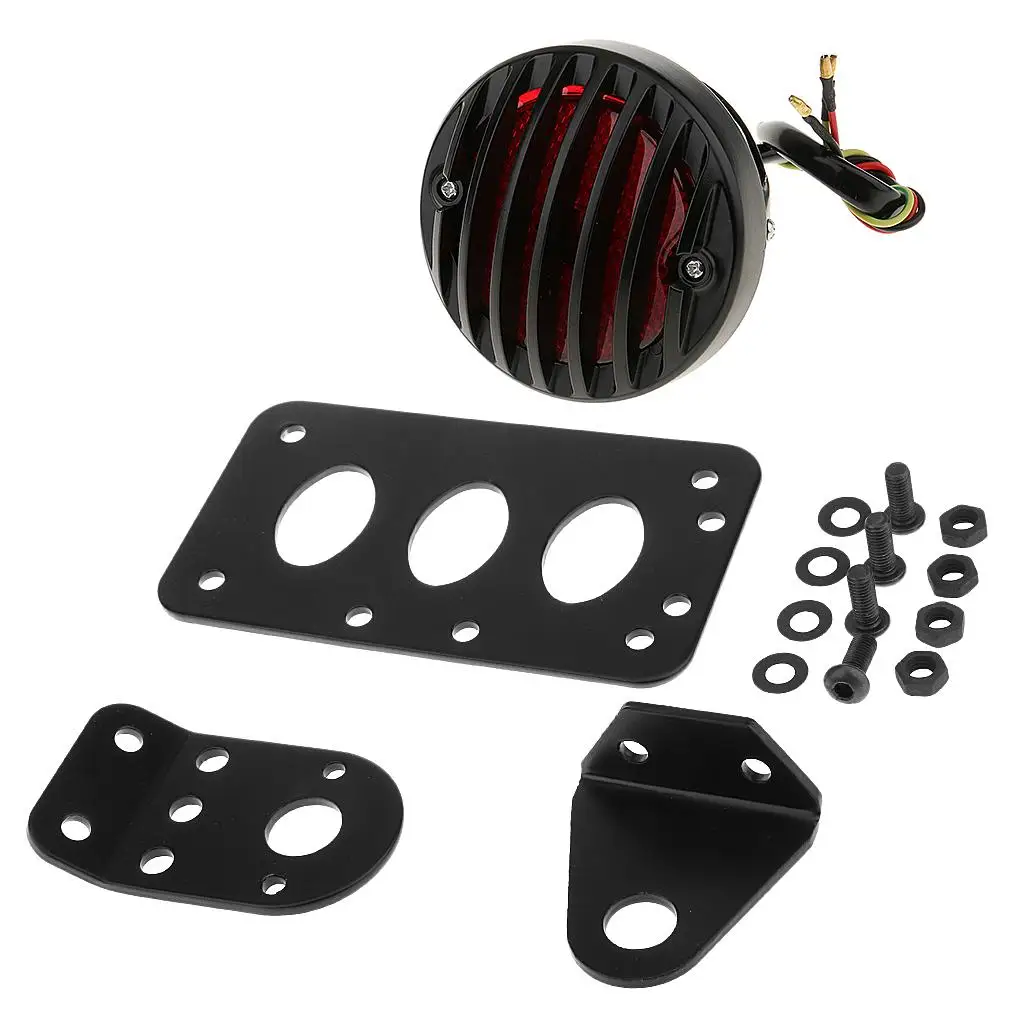 

Кронштейн для крепления заднего номерного знака из черного алюминиевого сплава с LED-подсветкой для спортивных мотоциклов