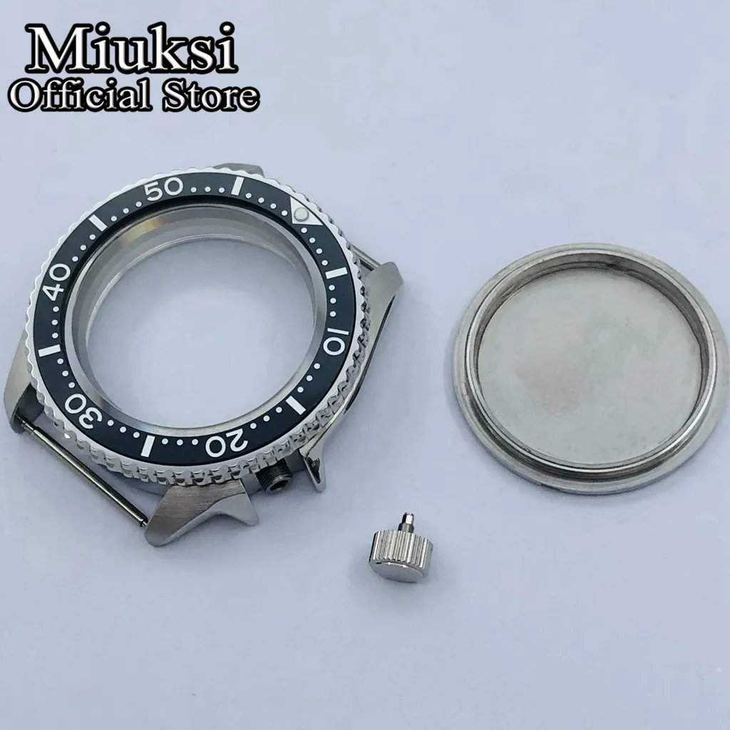 Miuksi 42mm silver sterile case sapphire glass ceramic bezel fit NH35 NH36 movement