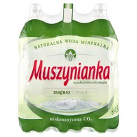 Muszynianka Natural mineral water highly mineralized low-saturated CO2 1.5L X 6 pieces