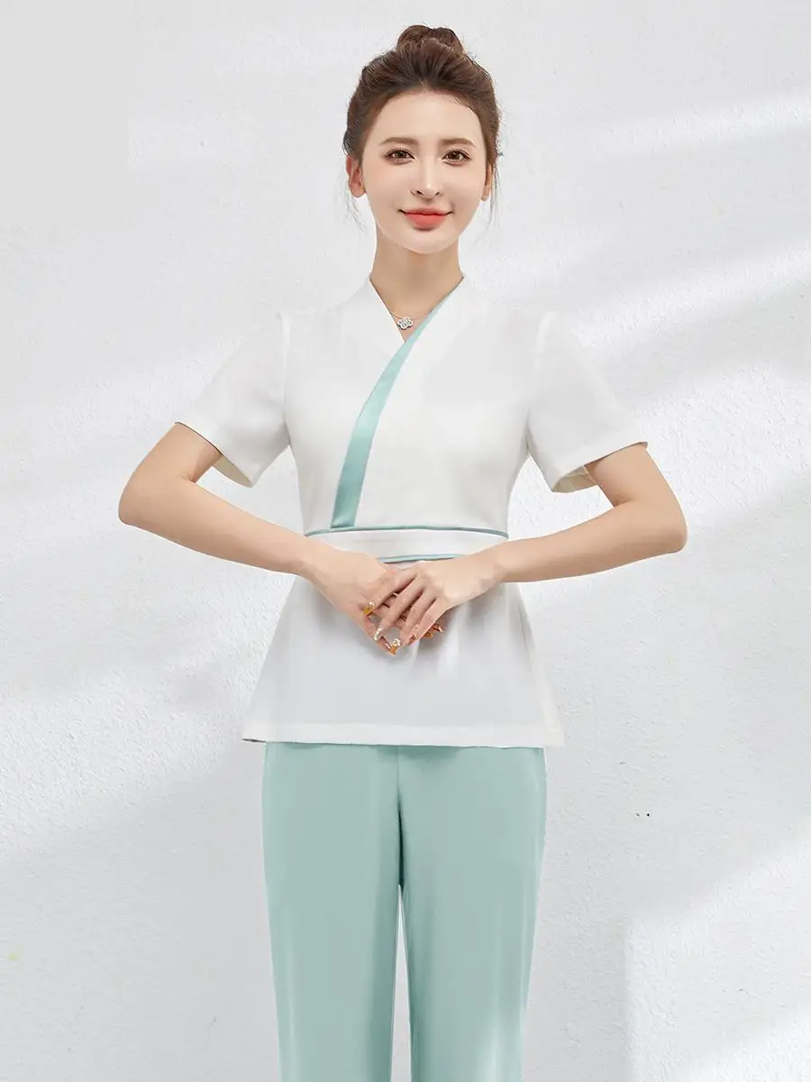 

Beauty Salon Work Clothes Women's Spring New Hotel Health Salon Beautician Work Suit