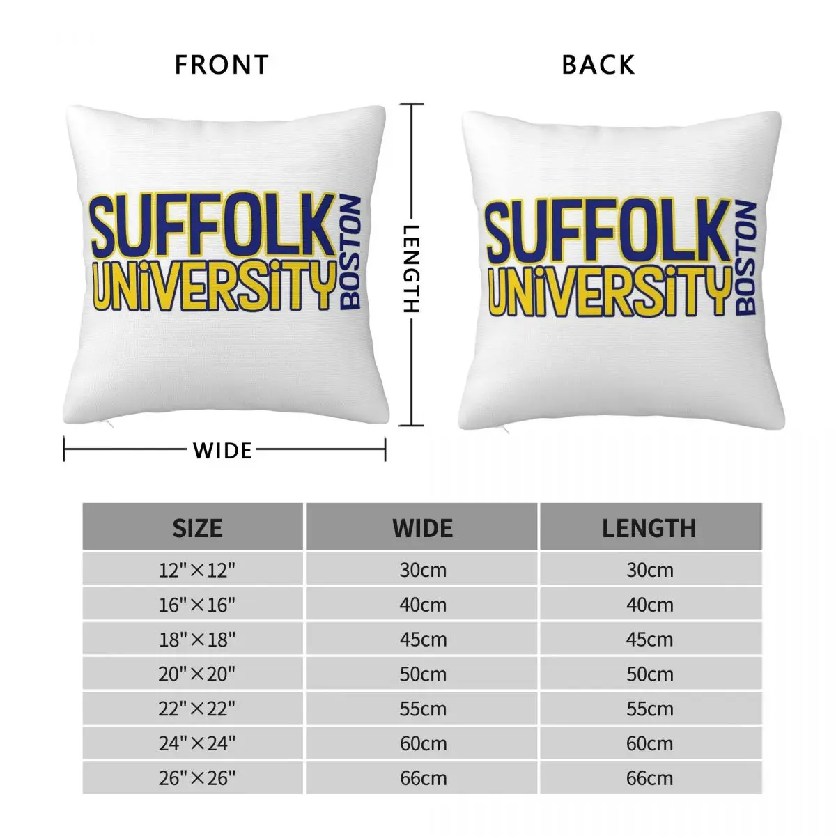 Suffolk University Boston Pillowcase Polyester Linen Velvet Creative Zip Decor Pillow Case Room Cushion Case