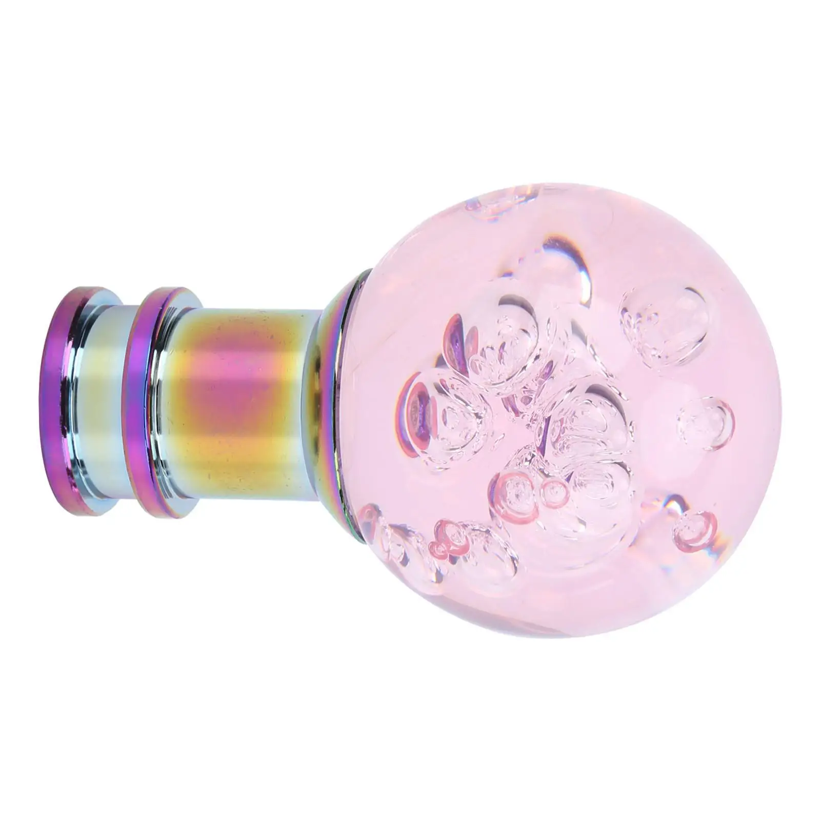 Manual Knob Gear Stick Shifter Crystal Bubble with 3 Threaded Adapters Universal Acrylic + Metal Acrylic Shifter