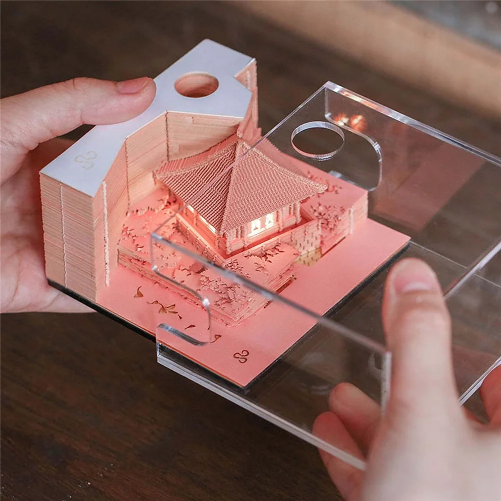 3d Notizblock mit Stift halter lustige Papier kunst Notiz blöcke Würfel Baustein kawaii Haft notizen Geschenk für Kinder Liebhaber Freunde Student