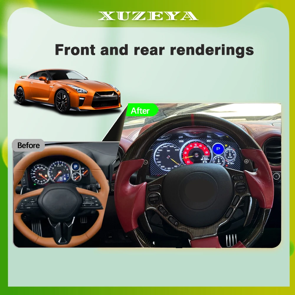 12.3’’ LCD Digital Instrument Cluster Dashboard Speedometer For Nissan GT-R R35 2009-2017 with CarPlay Virtual cockpit