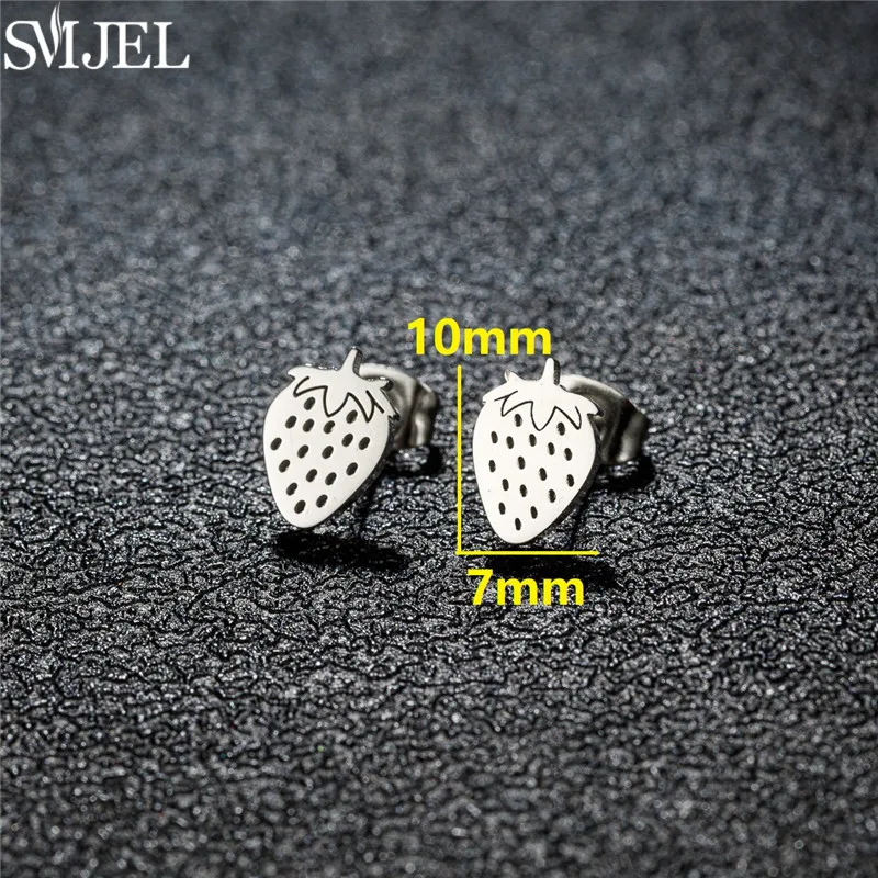 لطيف نجمة القمر وأقراط صغيرة الزنجبيل رجل الكوكيز على شكل القرط للفتيات الفراولة مجوهرات من صلب لا يصدأ Brincos