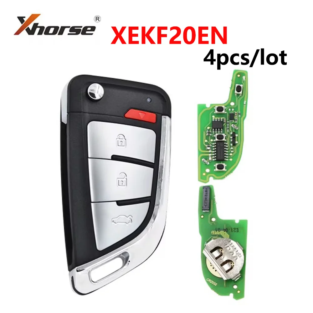 4pcs/lot Xhorse XEKF20EN Super Remote for Knife Type 4 Buttons with Super Chip