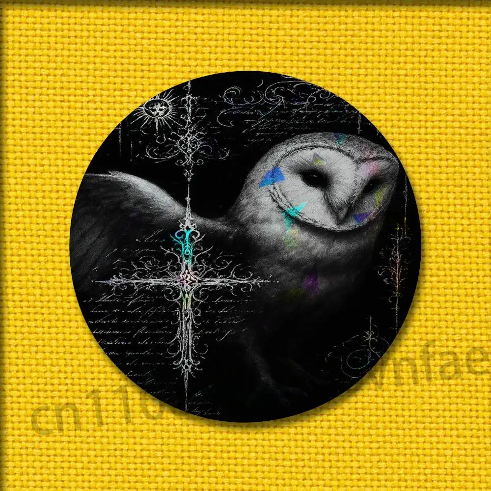 D-Deftones الموسيقى الخاصة الماس عيون شارات 75 مللي متر 25 مللي متر 44 مللي متر 32 مللي متر 58 مللي متر دبوس مستدير بروش تذكارية الملابس تأثيري هدية اكسسوارات #5