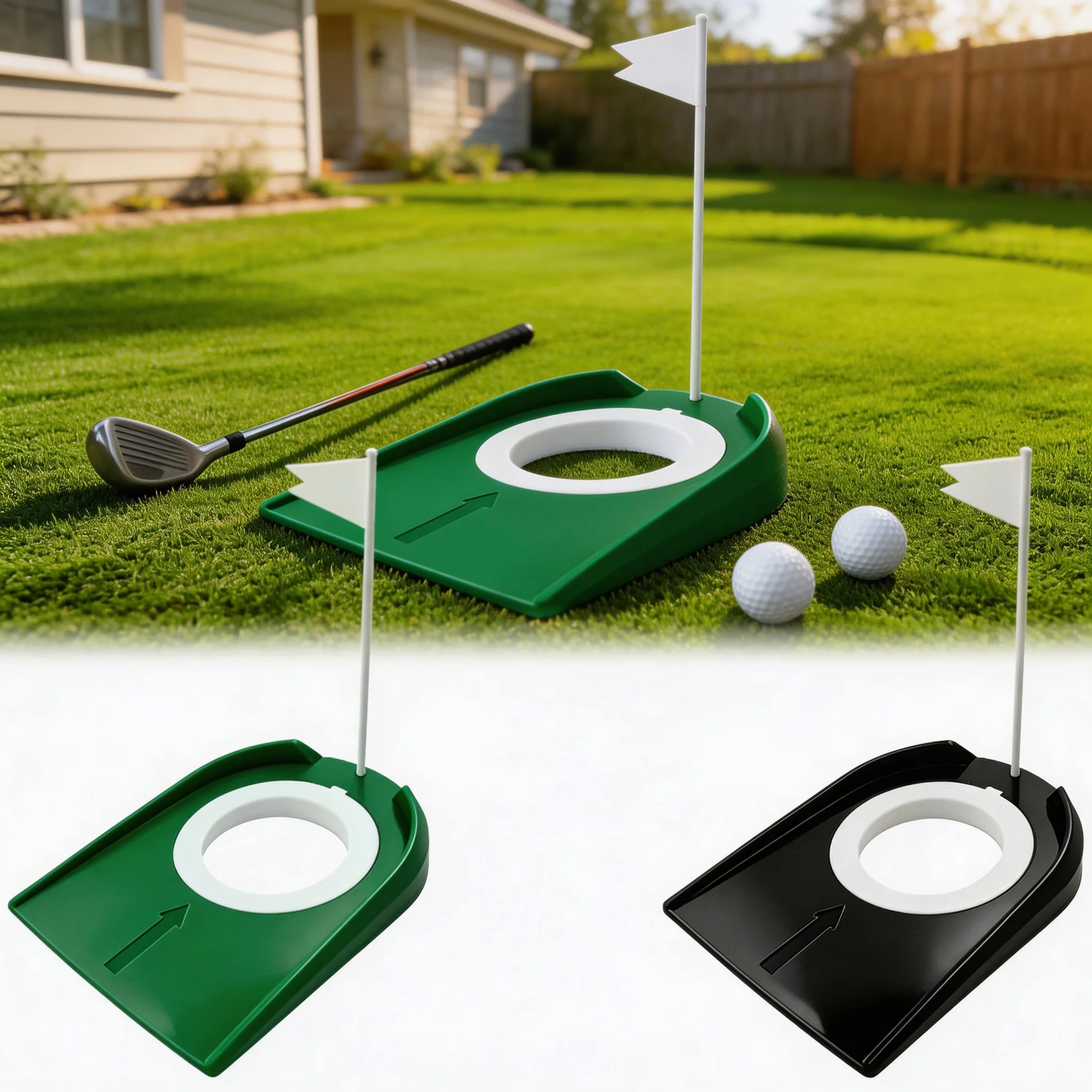 Golf Swing Trainer Plate Putting Training Aids Golf Simulator Home Party Game Practice Golf Accessories For Men Women Golfers HD