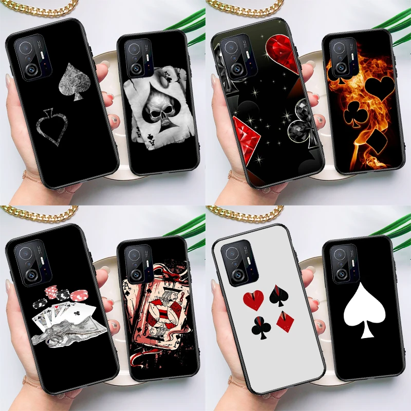 Ace of Spades Poker Cover For Xiaomi Mi 11 Lite 9T 10T 11T Pro Phone Case For POCO M3 M4 Pro F3 X3 GT X3 Pro