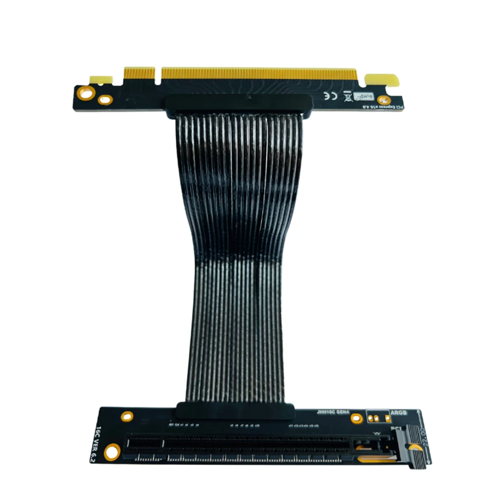 Cable de extensión de tarjeta gráfica GPU GEN4 blindado de alta velocidad PCIE X16 4,0 para instalación Vertical de ángulo recto de 90 ° en fundas ATX