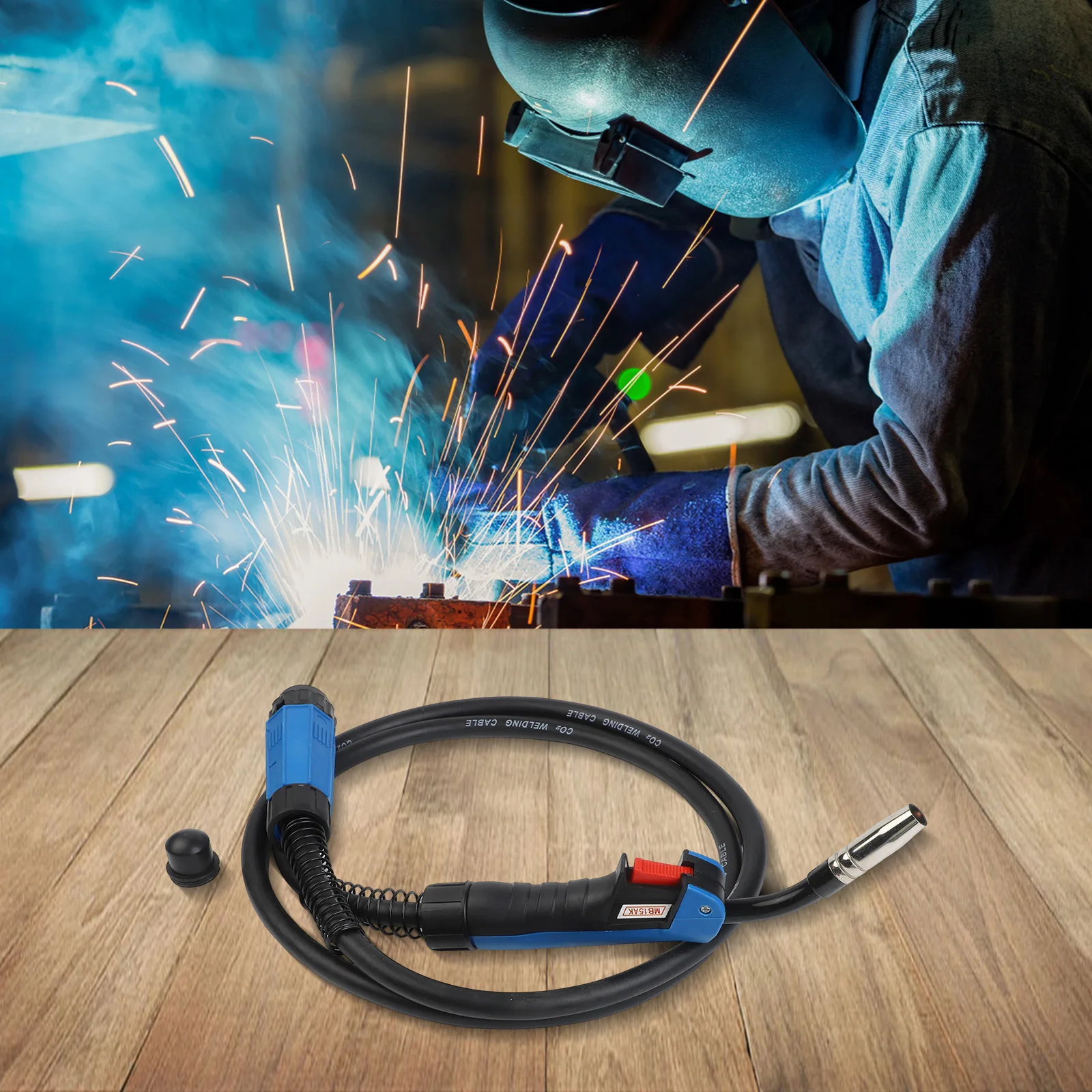 10 Feet Torch Flexible Head For Home Welding CNC Processing Ergonomic Design Lightweight Torch For MIG Welder 10 Feet