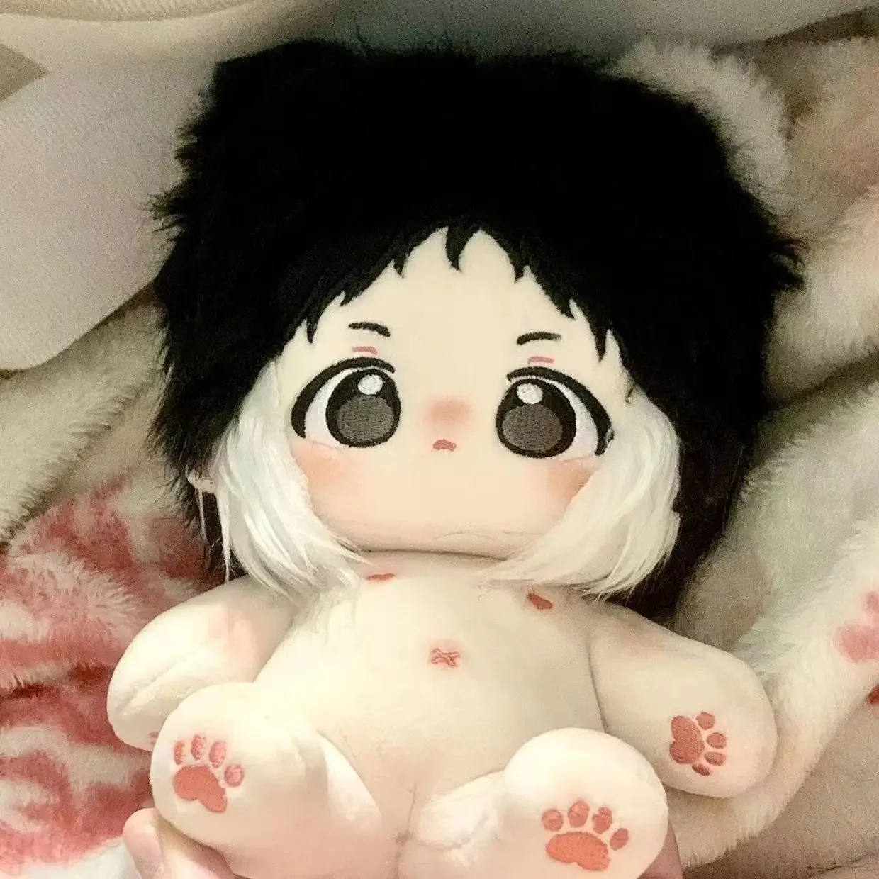 20Cm Schattige Anime Bungo Zwerfhonden Ryuunosuke Akutagawa Katoenen Poppen Verkleedpoppen Verzamelobjecten Pluche Cadeau Speelgoed Voor Kinderen