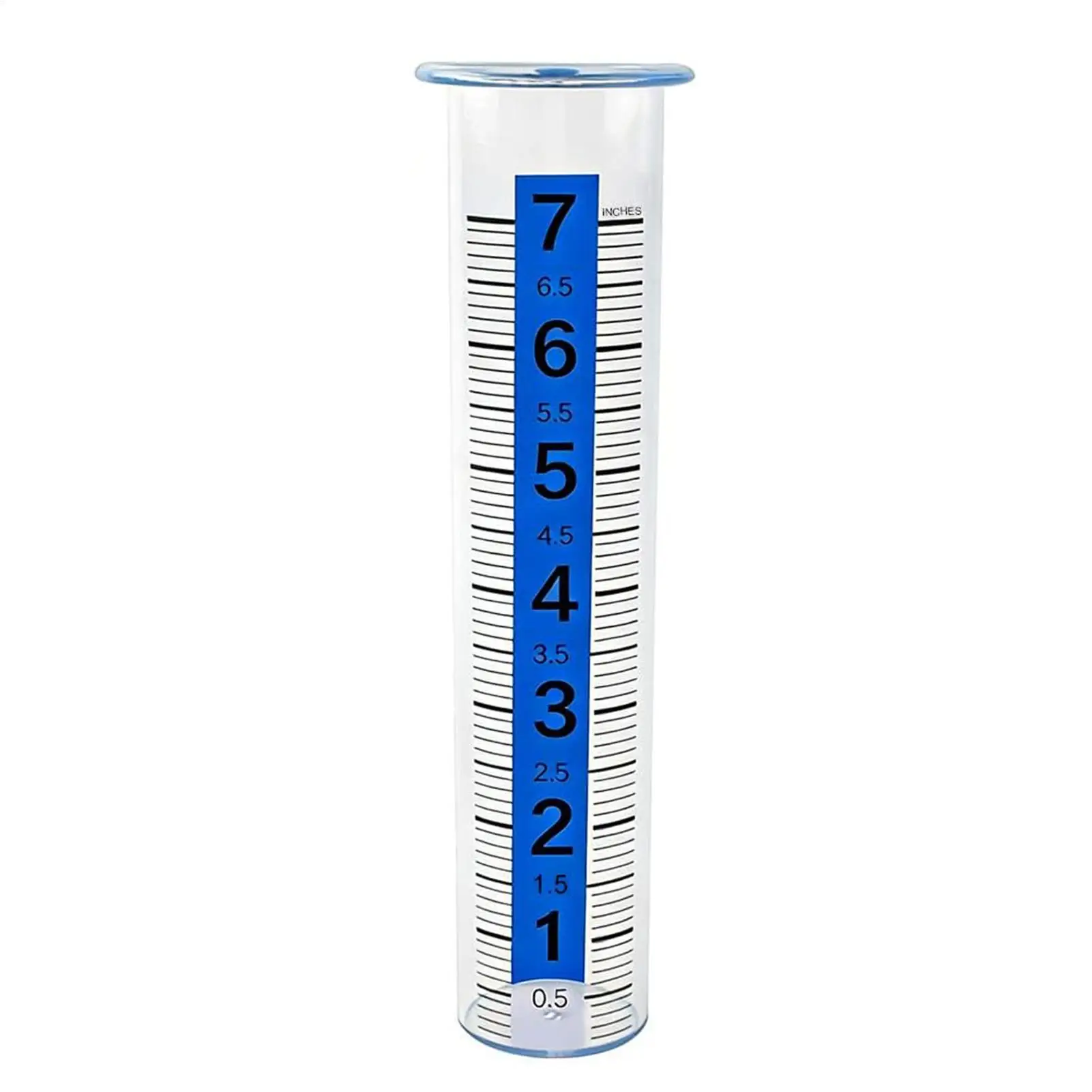 8-Inch Outdoor Rain Gauge Large Number Easy To Read Clear Plastic Rain Meter With Mounting Stake For Garden Farm Patio Lawn