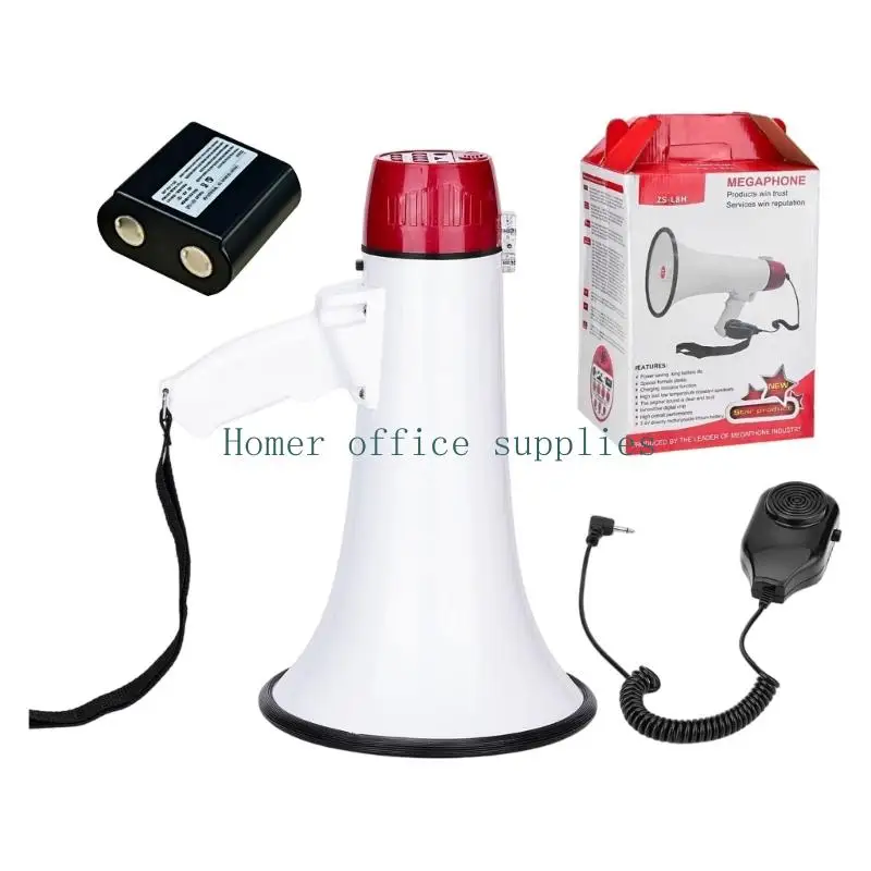 K43B Professional Megaphone With USB TF Card Play And Handheld Microphone For Public Addressing Bullhorn Speaker