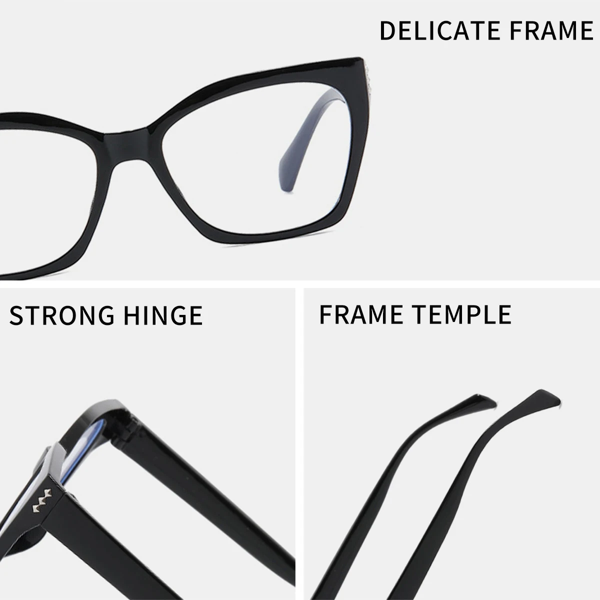 Transparent Cat Eye Computer Glasses Frame Women Men Anti Blue Light Square Eyewear Blocking Optical Spectacle Eyeglasses