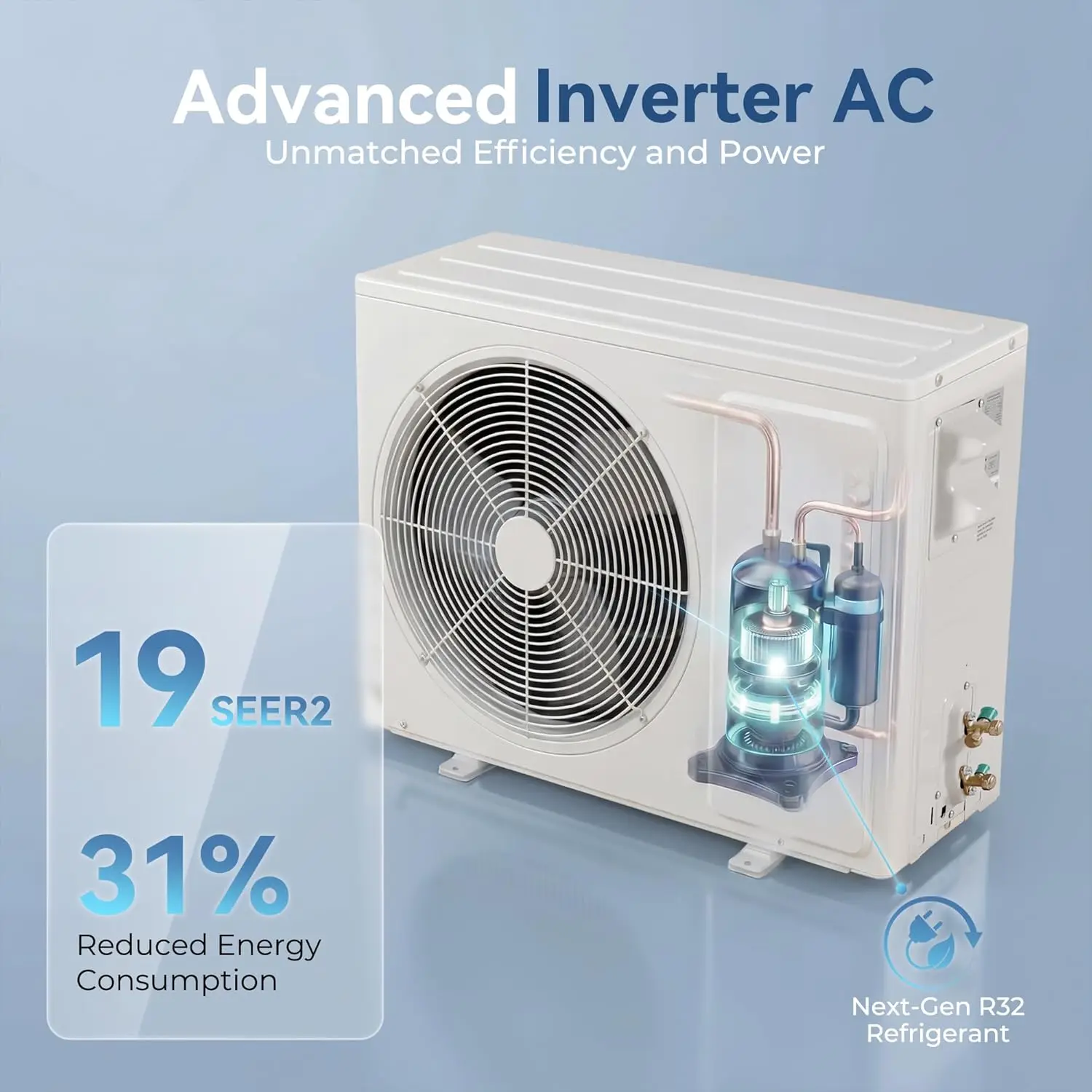 

Customized 12000 BTU Mini Split AC Heating System 19 SEER2 115V Inverter 1 Ton Heat Pump