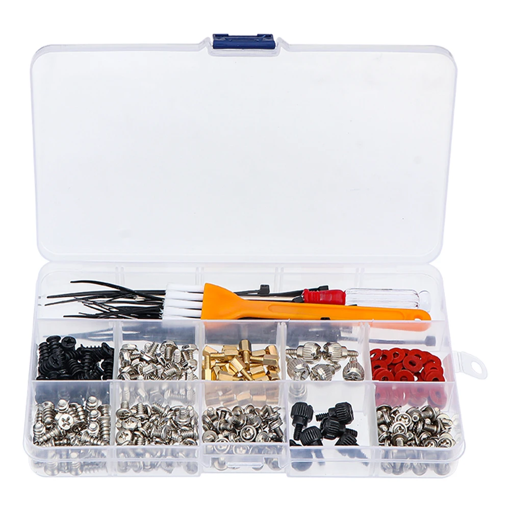 

Computer Screw Steel Screws Washer Kit Computer Screw Assortment Kit for Assembling Motherboard Case Repair Practical Storage