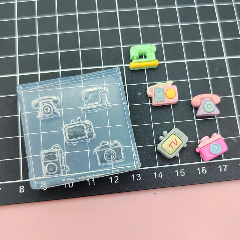 Mini-TV-Telefonkamera Silikonform für Töpferarbeiten, Puppenhaus-Dekoration, DIY-Formen