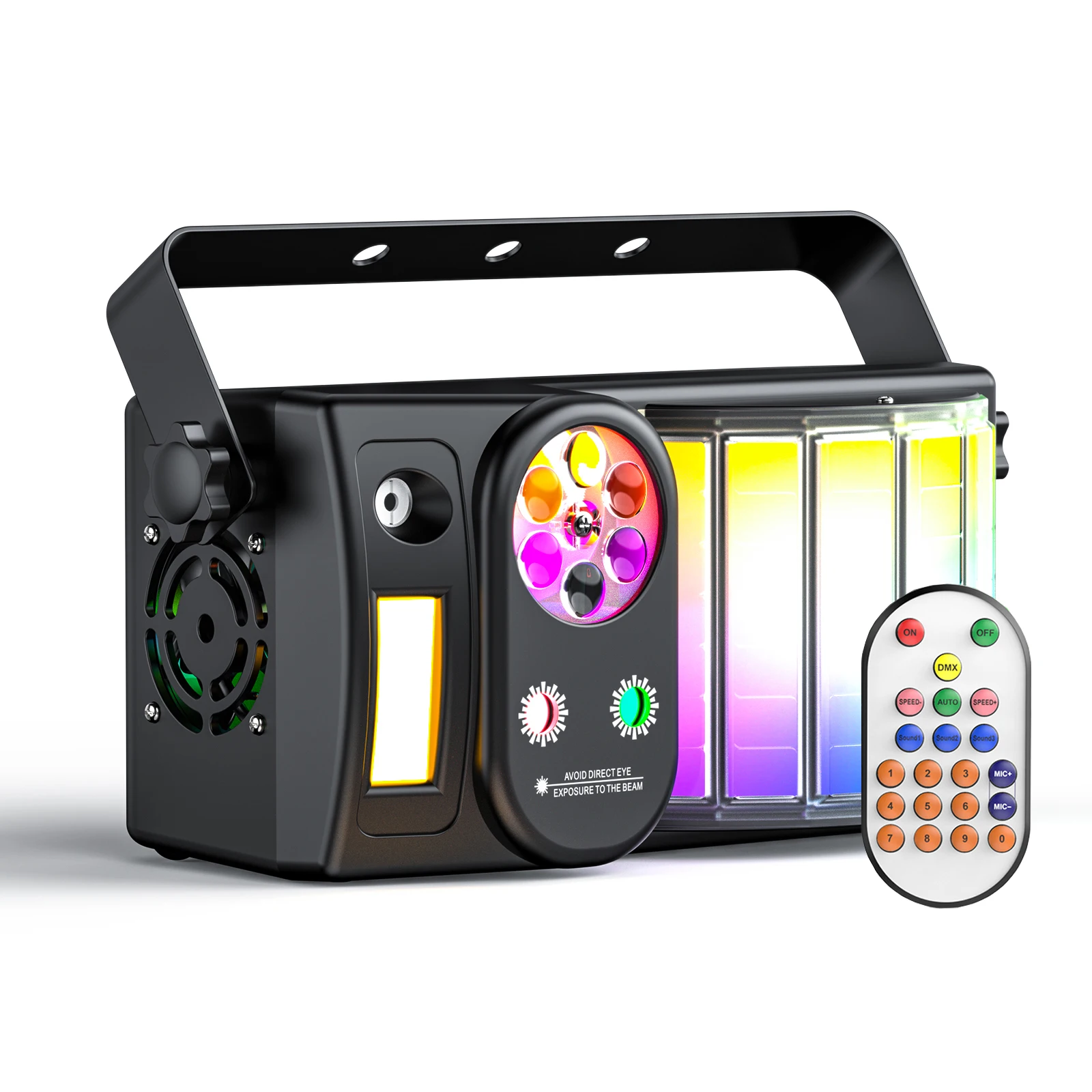 Datewink 40W LED Bee's Eye 5-in-1 Stroboskop-Bühnenbeleuchtungseffekt DJ Disco-Lichtmuster-Projektorbeleuchtung für Party, Hochzeit, Karaoke