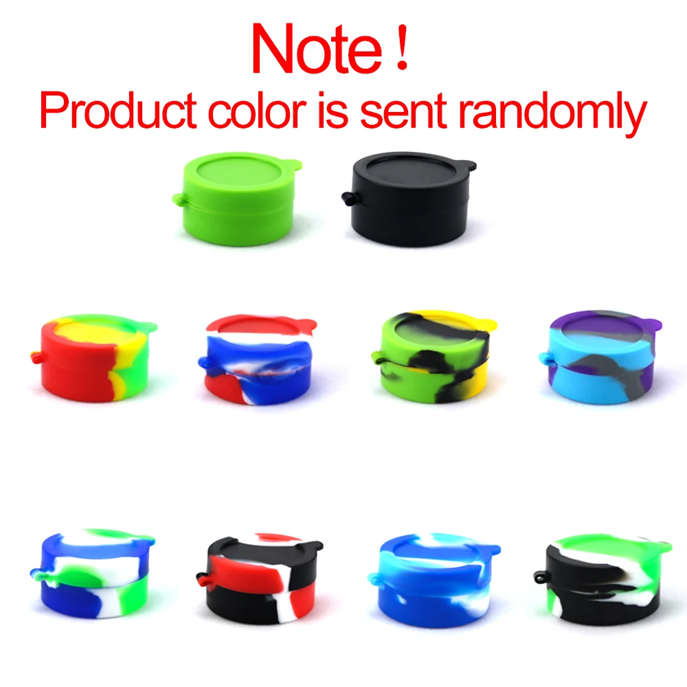 10Pcs 7ml/10ml Silicone Jar WIth Division Nonstick Container Oil Storage Box Makeup Case Cosmetic Bottle Home Accessories