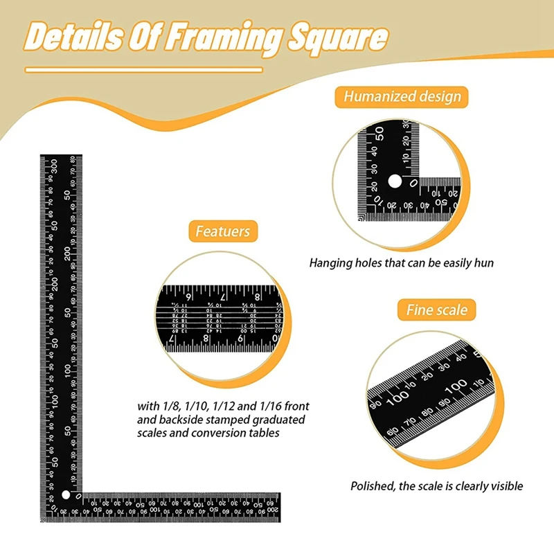 Carpenter Square Sets Carpenter Square 16X24 Inch And 8X12 Inch L Shape Ruler Stainless Steel Square Carpenter Tool