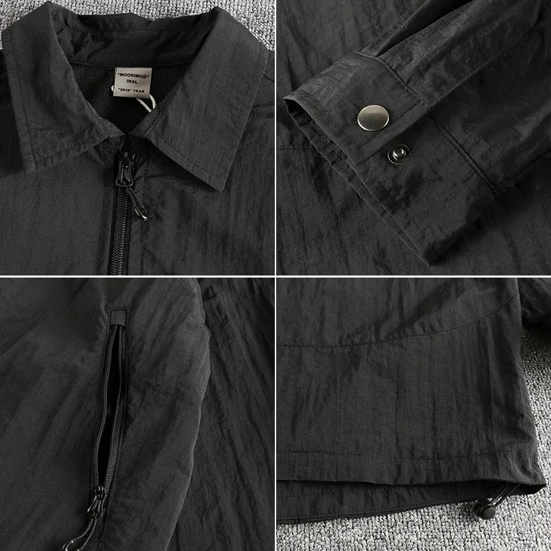 Harajuku Functional Retro Trend Design Cargo Jacket Men's Mesh Breathable Inner Loose Youth Trench Coat Quick Dry Outdoor Style