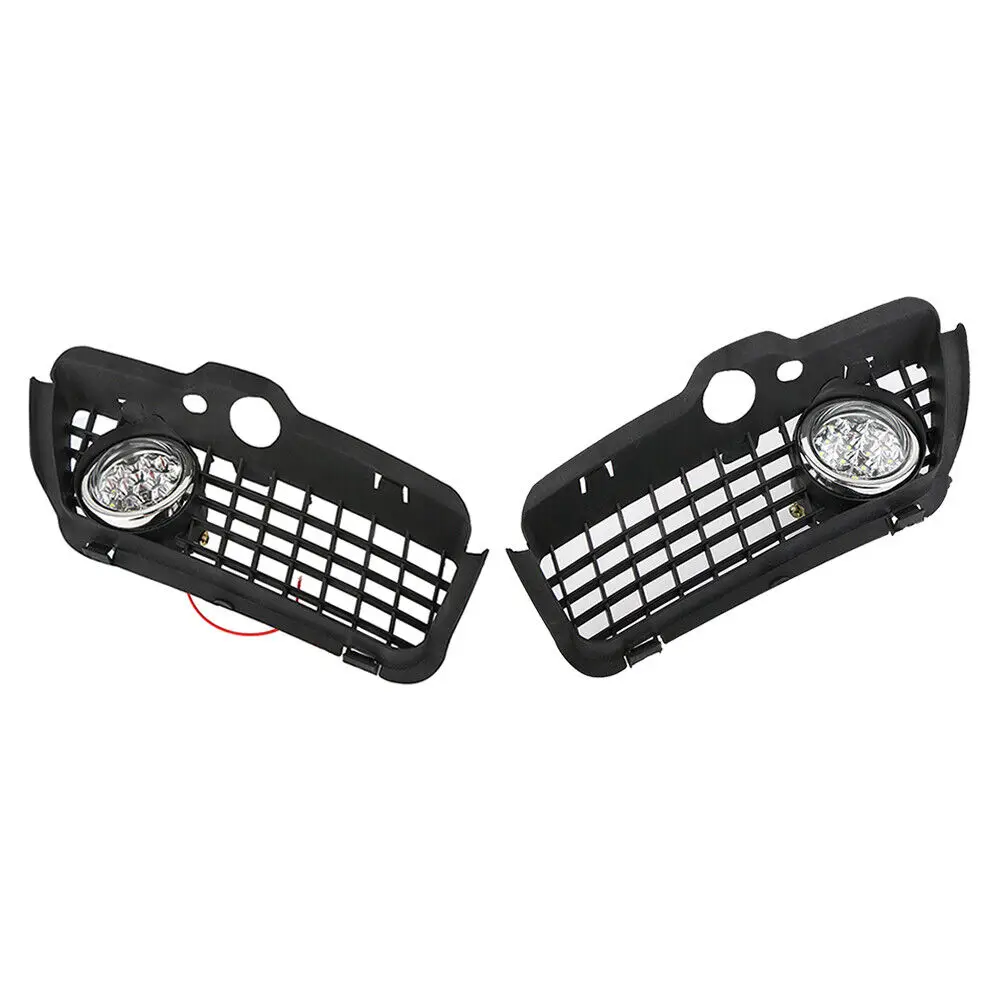 1 Pair Left Right Front Bumper LED Fog Light Lamp Grille Cover Protect For VW MK3 Golf Jetta 1992 1993 1994 1995 1996 1997 1998