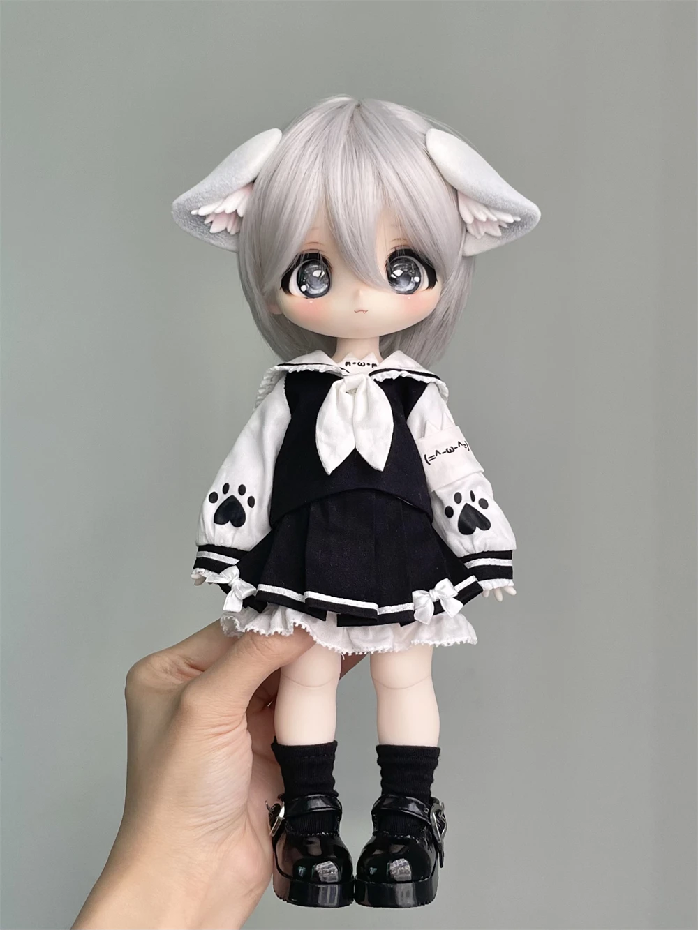 BJD poppenkleertjes geschikt voor 1/6 maat 1/3 hoed Cute Meow Search Team kledingset popaccessoires (4 punten)