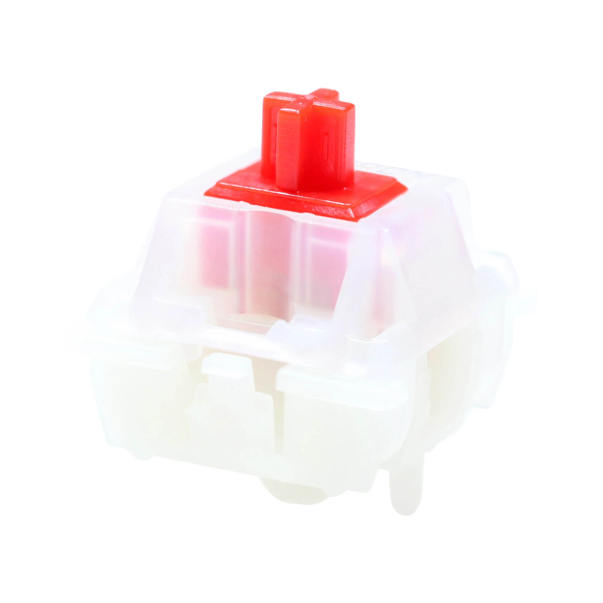 Interruptor Gateron Milky Pro, interruptor táctil lineal RGB de 5 pines, amarillo y rojo para teclado mecánico, nailon prelubricado PA66 45g 50g POM SMD