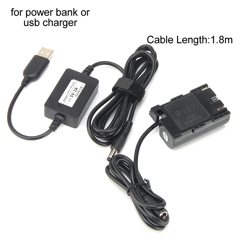 5V Power Supply USB LP-E6 Battery ACK-E6 DR-E6 Power Adapter For Canon EOS 5D Mark II III 5D2 5D3 6D 60D 70D 80D