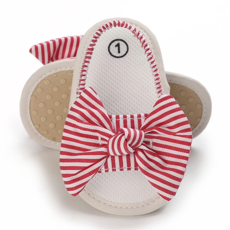 Newborn Baby Girl Bow Open Toe Sandals - Breathable Walking Shoes For Spring and Summer Sandals For 0-1 Year Old Babies