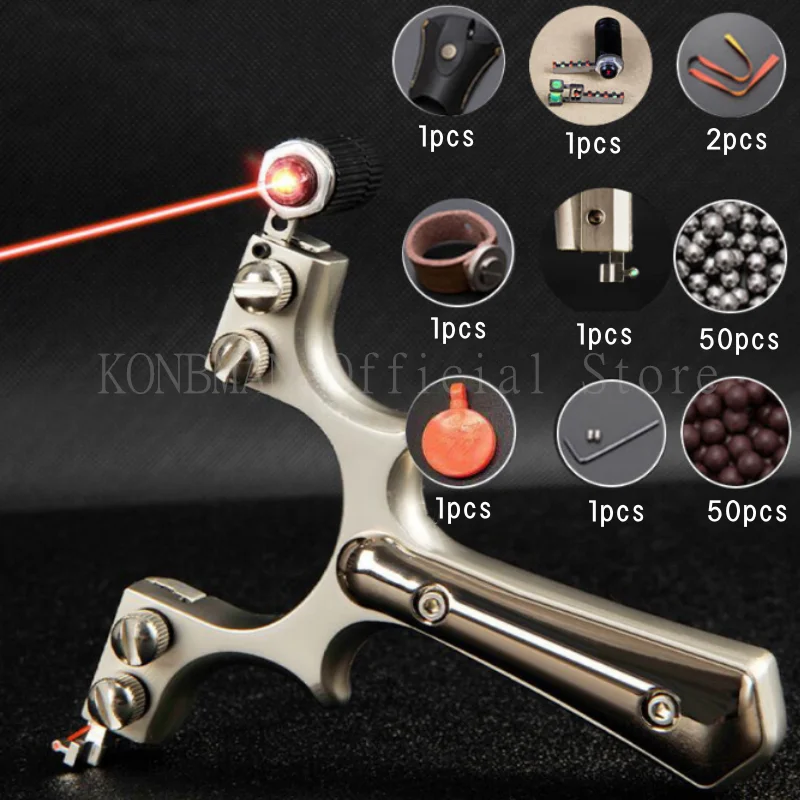 

New Infrared Laser Slingshot Alloy High Precision Shooting Outdoor Competition Catapult for Adults Shooting Accessories
