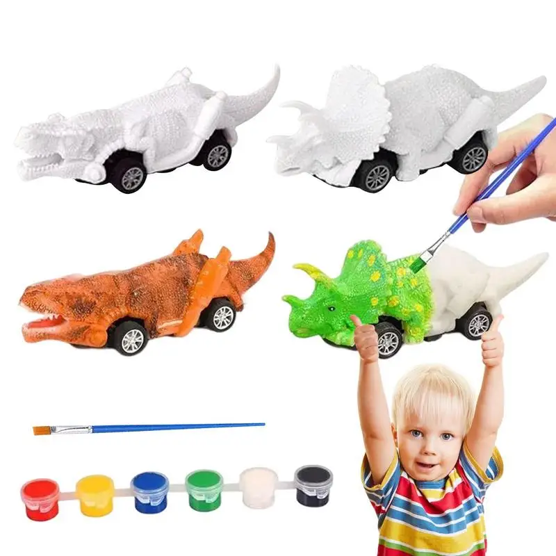 Dinosaurs Painting Educational Toy Enjoy Your DIY Experience Art Paint Set Creative Handmade Crafts Gift Party Favor For Kids