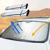 Universal Windshield Sunshades Foldable Car Front Window Sunshade Snow Ice Protection Cover Winter Summer Windshield Shield