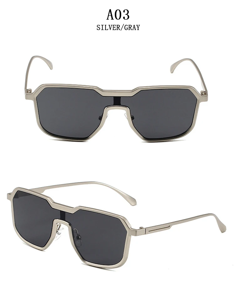 Schwere Metall Sonnenbrille Für Männer Steampunk Mode Gläser Vintage Shades Retro Platz Gafas De Sol Hombre Lunette De Soleil Homme – Detail 10