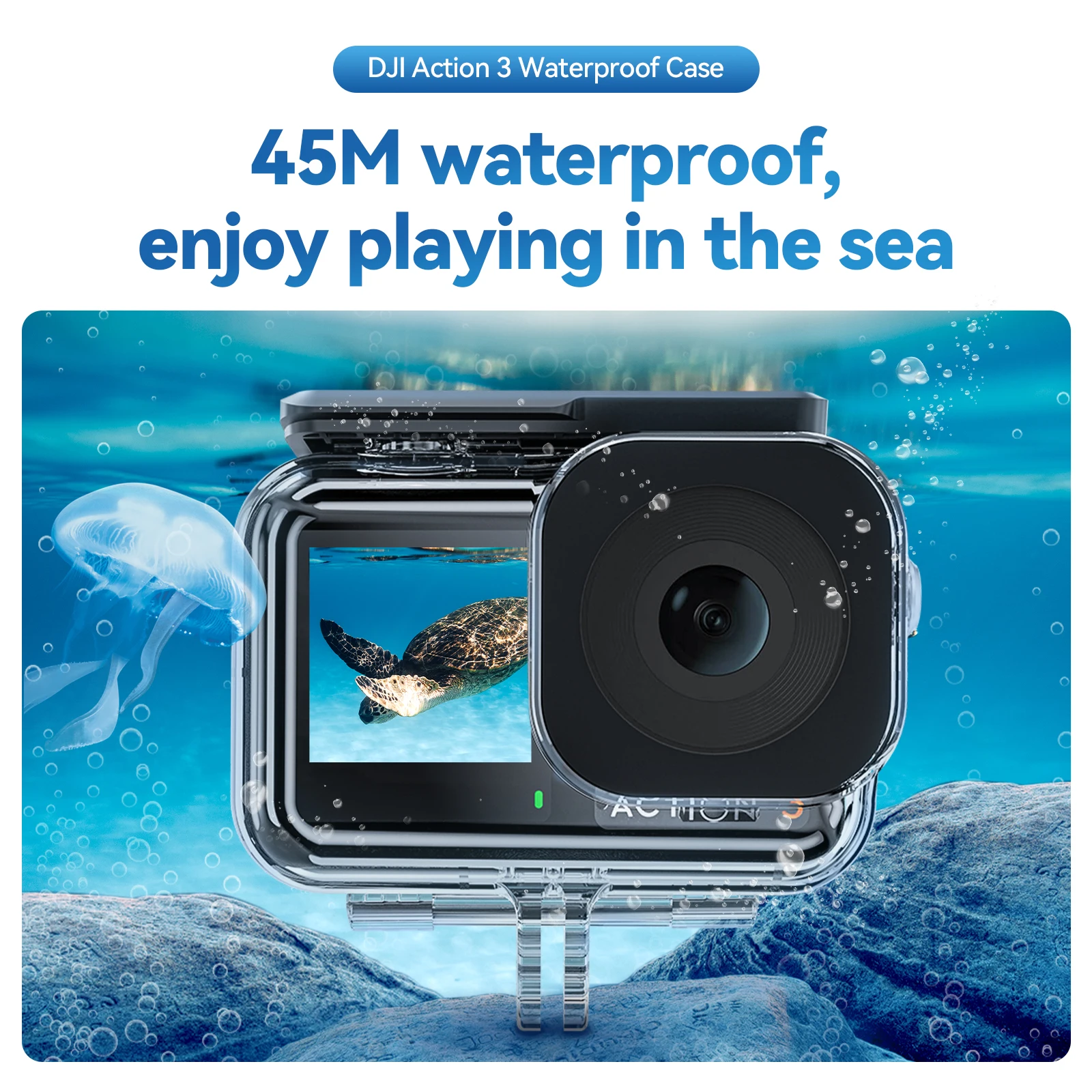 

TELESIN Timethinker 45M Waterproof Case For Action3 Diving Housing Cover With Dive Filter Action Camera Accessories