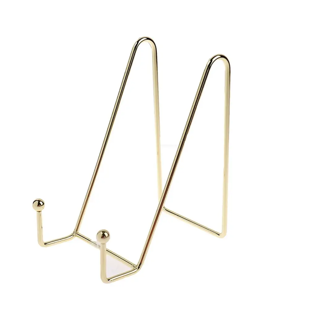 Metal Frame Photo Decorative Plate Dish Placement Stand Stands Holder Display Stand Tabletop Art