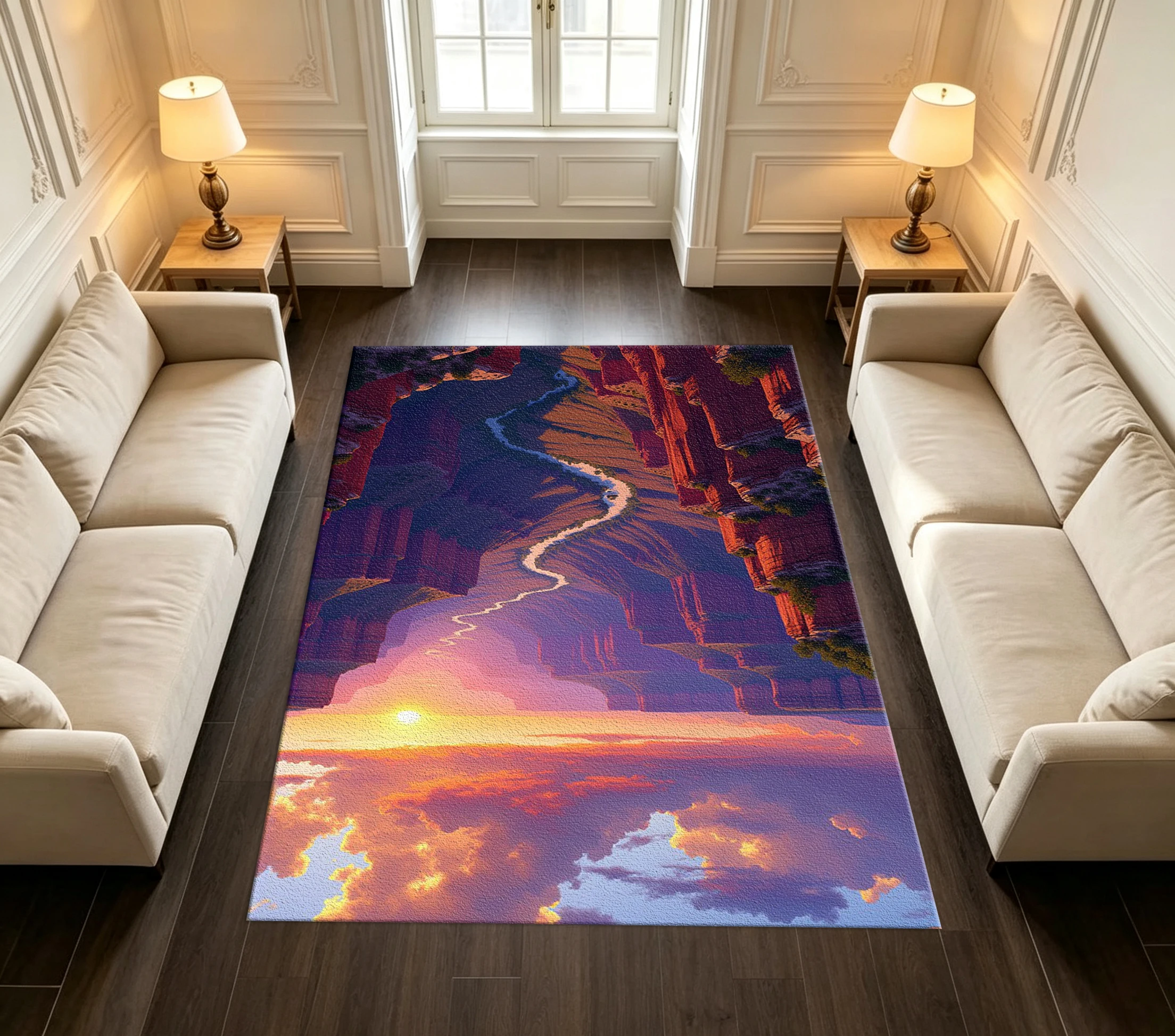 Grand Canyon Sunset Scenery Printed Carpet Natural Landscape Living Room Home Decoration