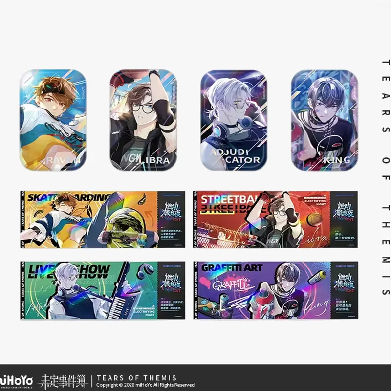 

Официальный товар Sunsyea Tears of Themis miHoYo, оригинальный значок RDCLY, билет RMarius von Hagen Luke Pearce Artem Wing Vyn Richter