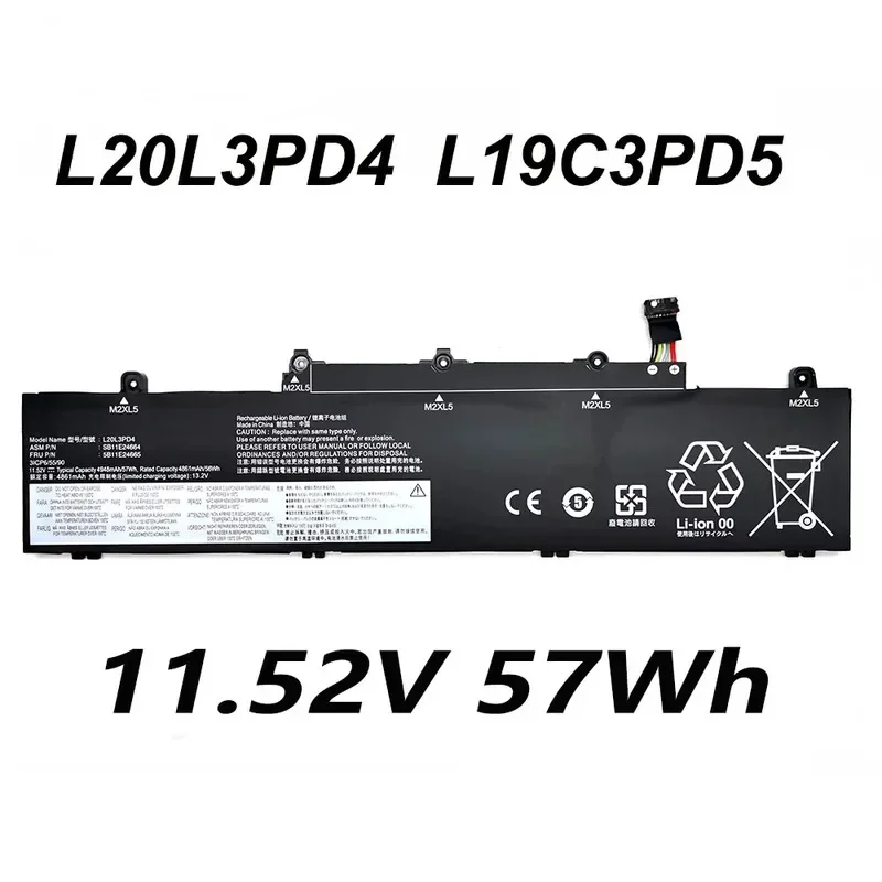 

L20L3PD4 L19C3PD5 L19M3PD5 11.52V 57Wh Laptop Battery For Lenovo ThinkPad E14 Gen2 Gen3 E15 Gen2 Gen3 2021 SeriesClippers