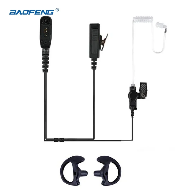 

FBI Air Tube PPT Mic Earpiece Microphone Headset Earmold for Motorola APX6000 APX7000 APX8000 XPR6350 XPR7550 Radio Accessory